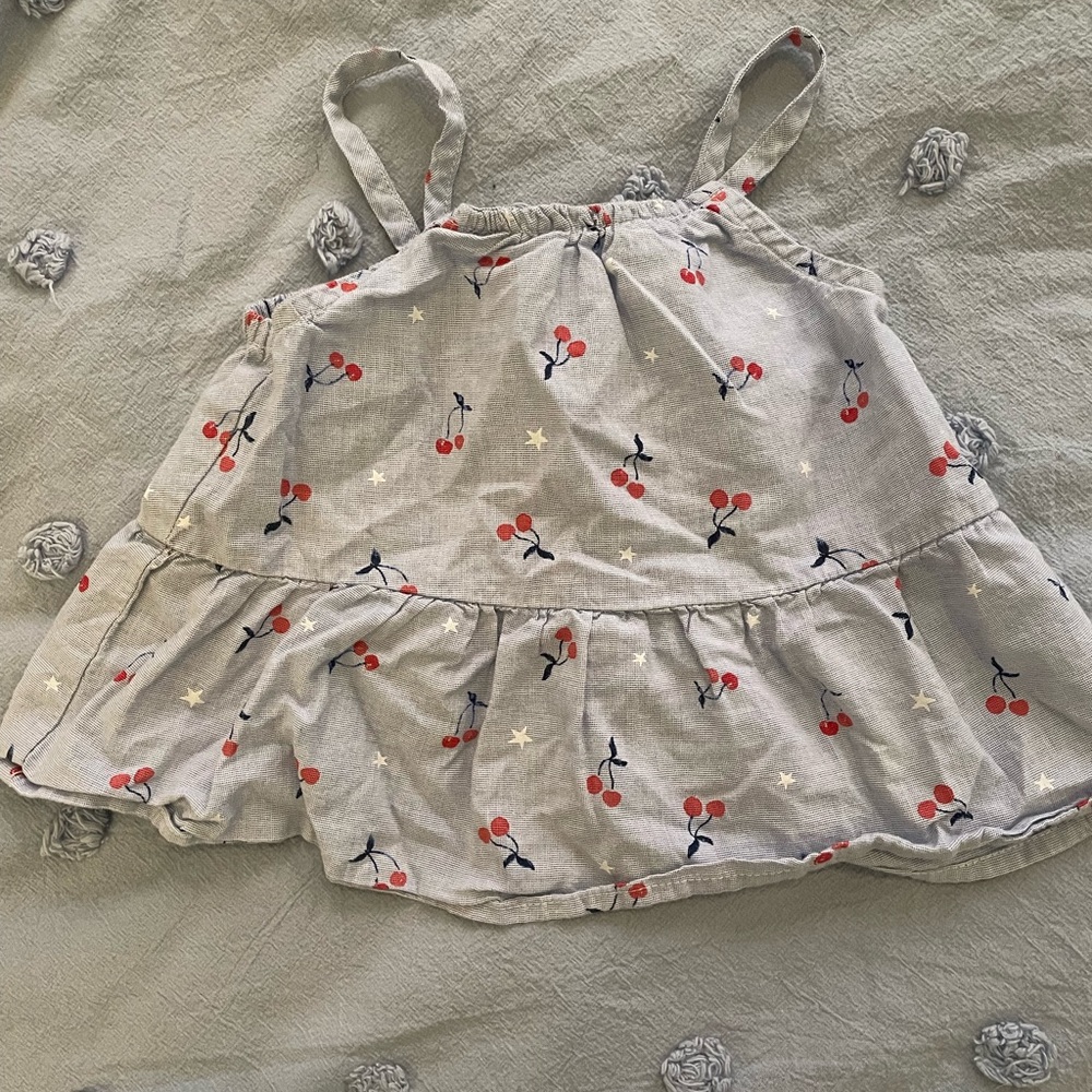 Toddler Blue Cherry 🍒 Tank Top